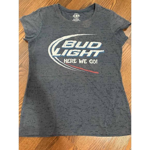 Bud Light Here We Go! Women's Graphic T-Shirt XXL Extra Extra Large Beer Tee - Picture 8 of 8
